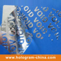 Silver Aluminium Embossing Tamper Proof Void Foil